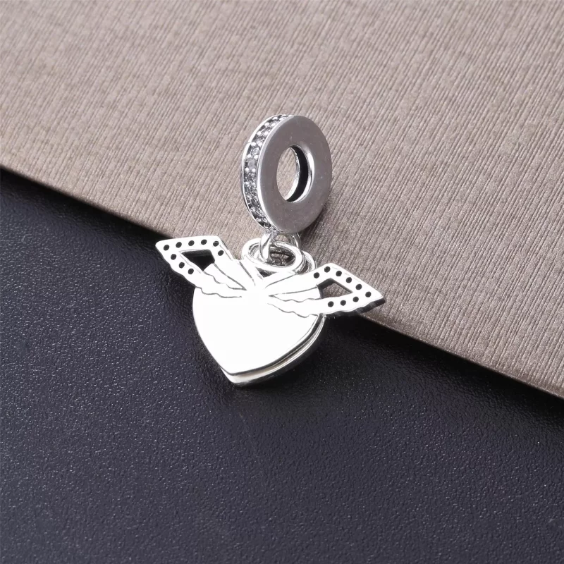 (afbeelding voor) Pandora Pave Hart & Engelenvleugels 925 Sterling Zilveren Ketting 398505C01-45 - Bekijken 3
