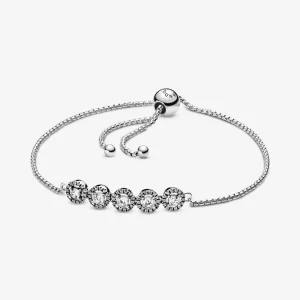 (afbeelding voor) Pandora Ronde Sprankeling Sliding Armband 598510C01