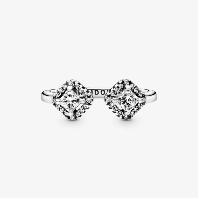 (afbeelding voor) Pandora Square Sparkle Open Ring 198506C01 - Bekijken 2