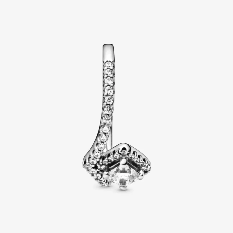 (afbeelding voor) Pandora Square Sparkle Wishbone Ring 198420C01 - Bekijken 2