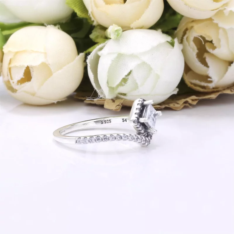 (afbeelding voor) Pandora Square Sparkle Wishbone Ring 198420C01 - Bekijken 4
