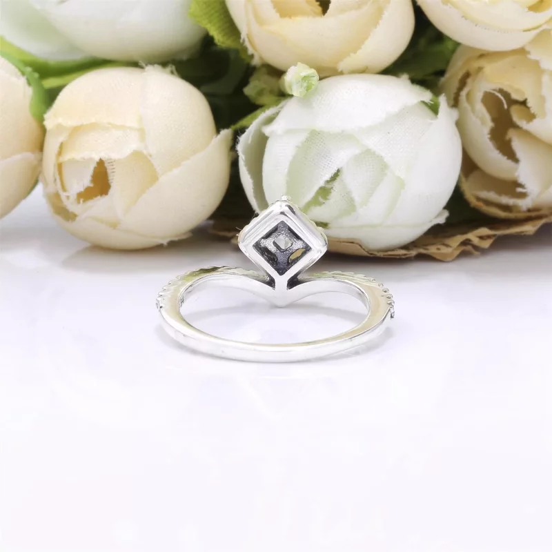 (afbeelding voor) Pandora Square Sparkle Wishbone Ring 198420C01 - Bekijken 5