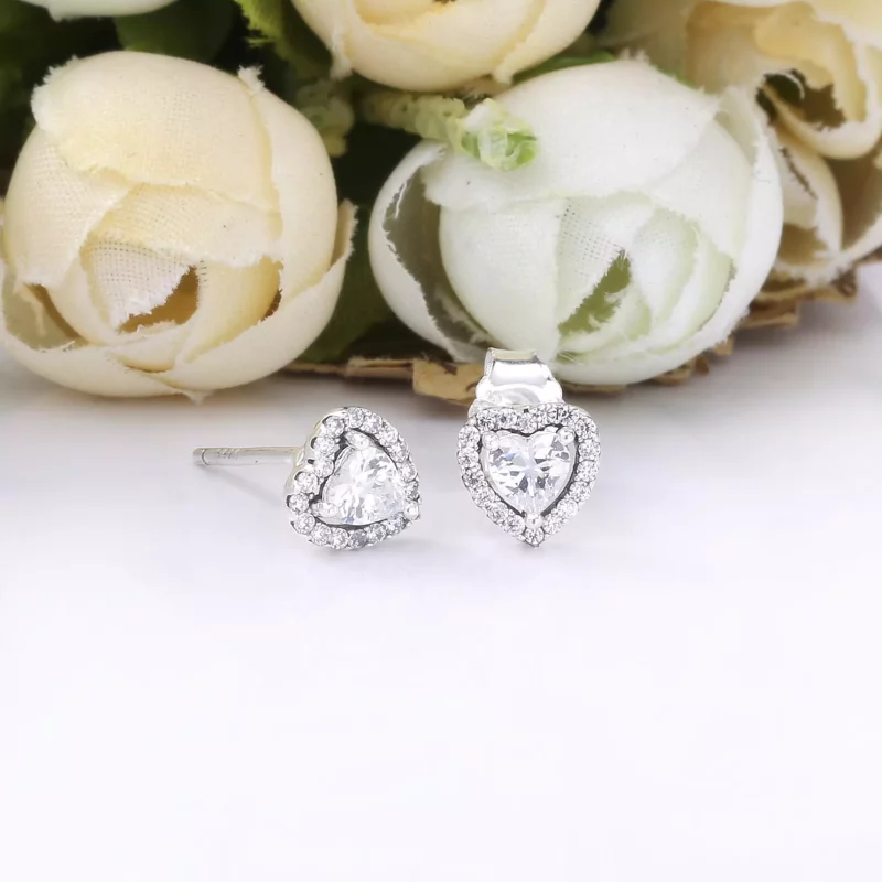 (afbeelding voor) Pandora Elevated Heart Oorknopjes 298427C01 - Bekijken 2