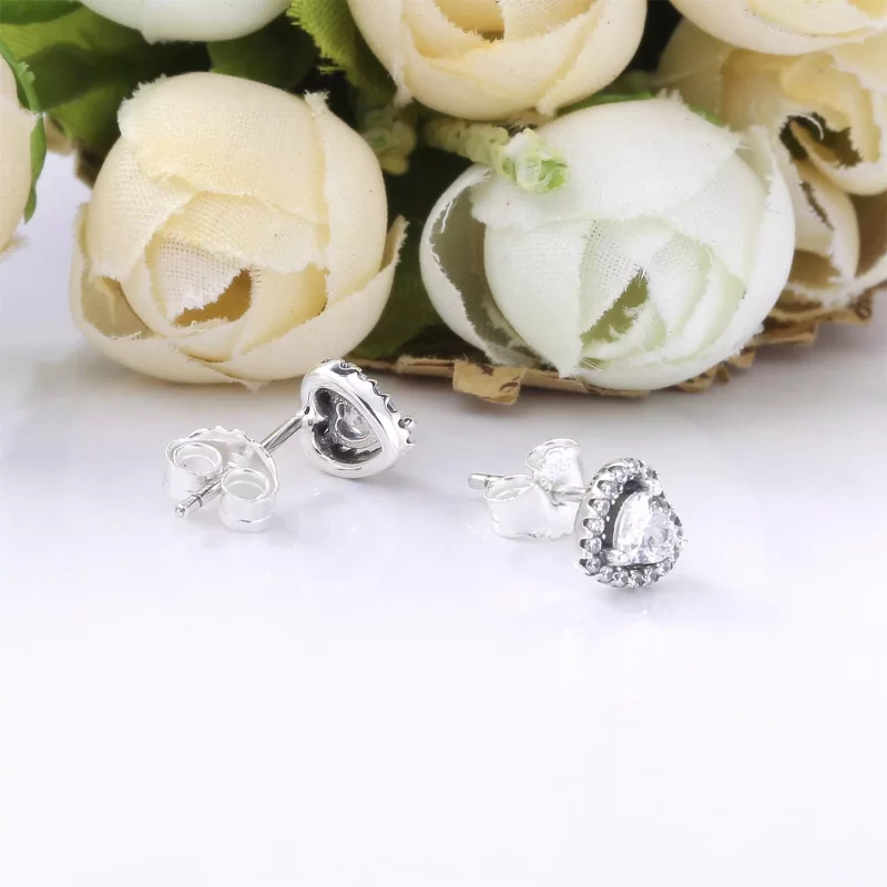 (afbeelding voor) Pandora Elevated Heart Oorknopjes 298427C01 - Bekijken 3