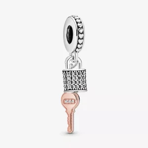 (afbeelding voor) Pandora Pavé Hangslot En Sleutel Hangende Bedel 788682C01