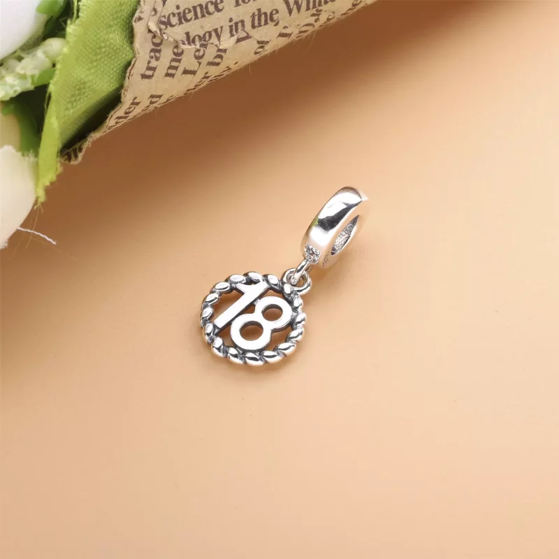 (afbeelding voor) PANDORA 18E Verjaardag Zilveren Hangende Bedel 790495 - Bekijken 2