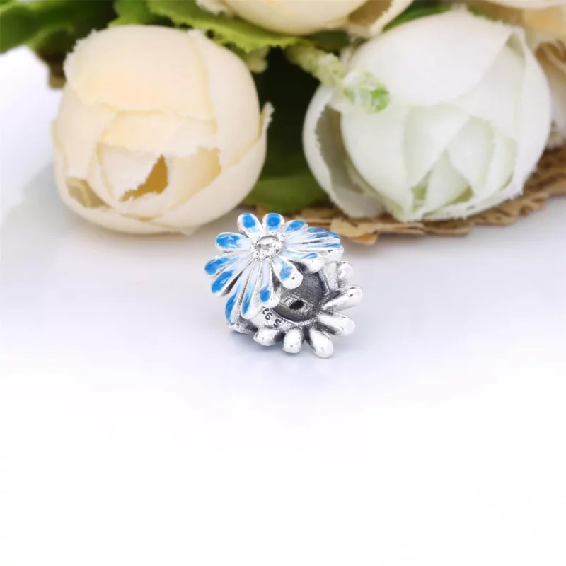 (afbeelding voor) PANDORA Blauw Madeliefje Bedel 798775C01 - Bekijken 2