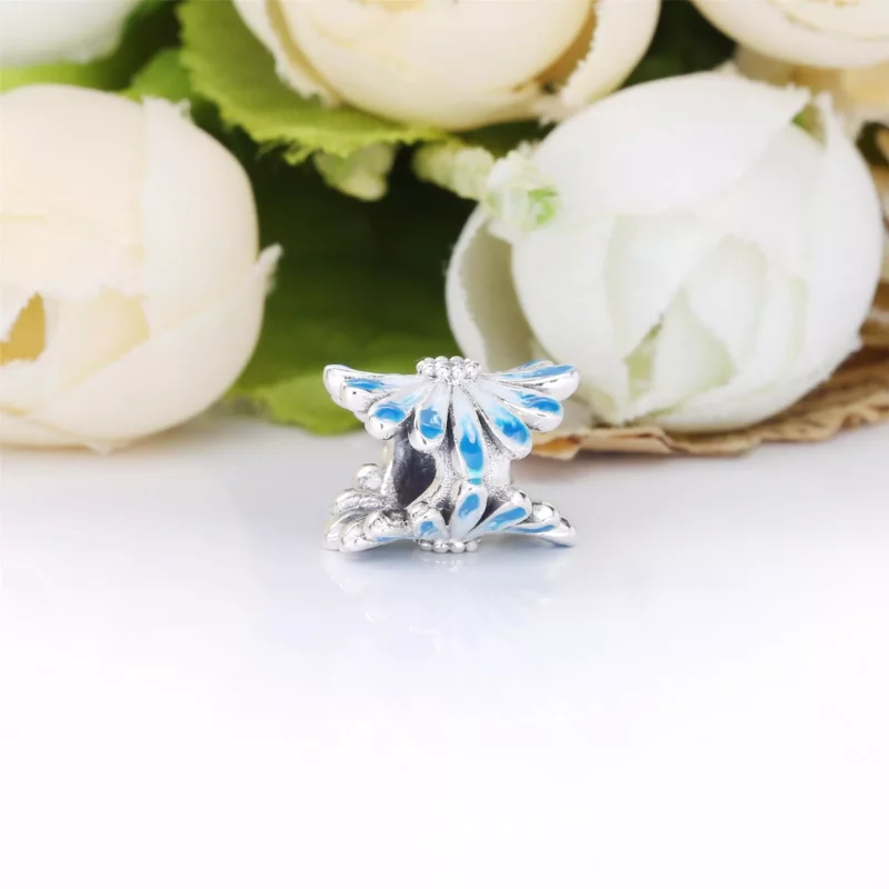 (afbeelding voor) PANDORA Blauw Madeliefje Bedel 798775C01 - Bekijken 4