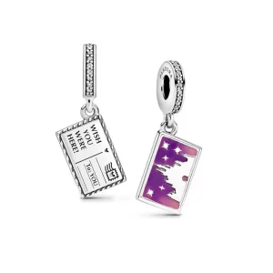 (afbeelding voor) PANDORA Disney Parks Wou Dat Je Hier Was Disneyland Parijs Zilveren Hangende Bedel 798783C01