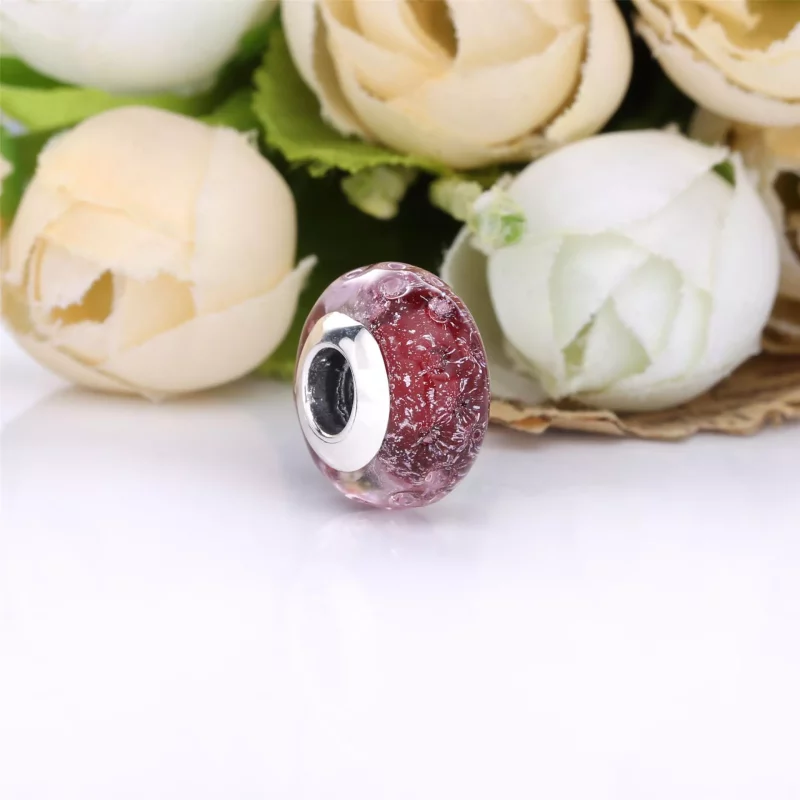 (afbeelding voor) PANDORA Golvende Fancy Roze Muranoglazen Bedel 798872C00 - Bekijken 2