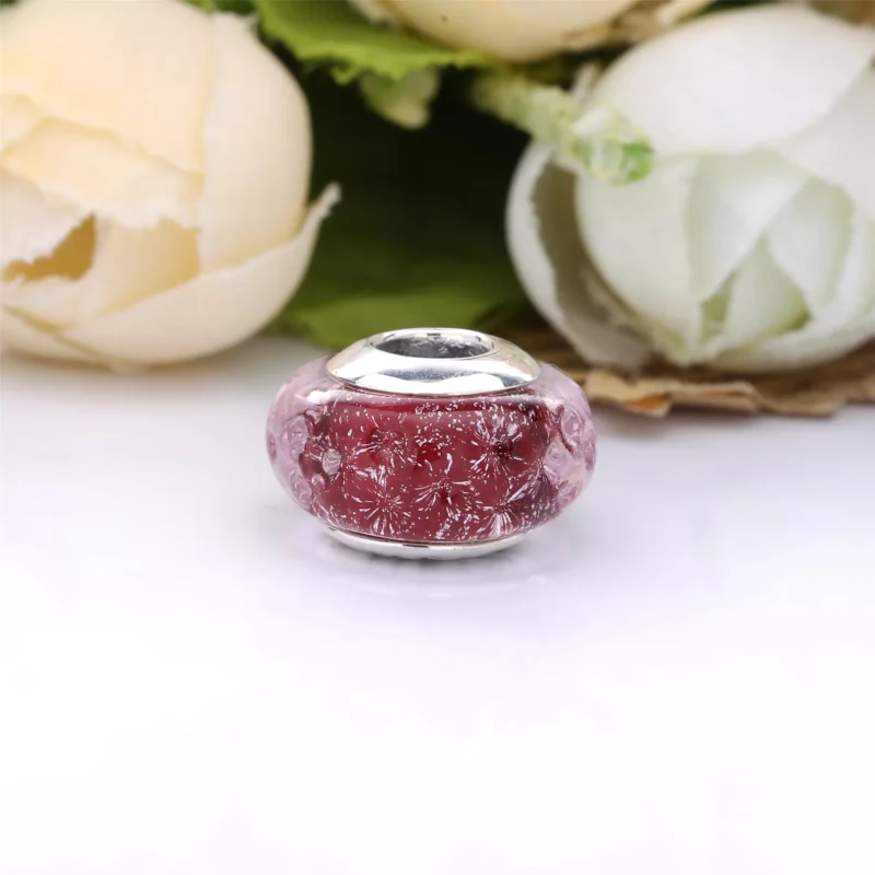 (afbeelding voor) PANDORA Golvende Fancy Roze Muranoglazen Bedel 798872C00 - Bekijken 4