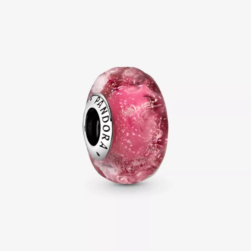 (afbeelding voor) PANDORA Golvende Fancy Roze Muranoglazen Bedel 798872C00