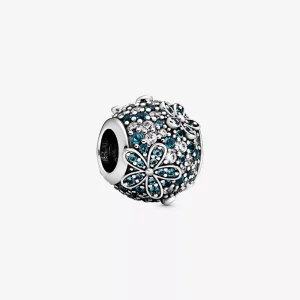 (afbeelding voor) PANDORA Groenblauw Pavé Madeliefje Bedel 798797C01