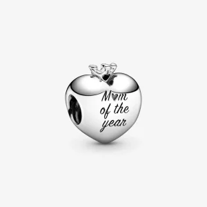 (afbeelding voor) PANDORA Hart Bedel Met Tekst 'Mum Of The Year' 798823C00