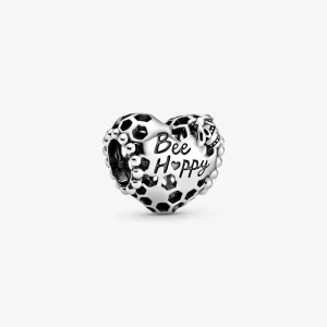 (afbeelding voor) PANDORA Honingraat Hart Bedel Met Tekst 'Bee Happy' 798769C00