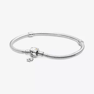 (afbeelding voor) PANDORA Moments Snake Chain Armband Met Madeliefje Sluiting 598776C01