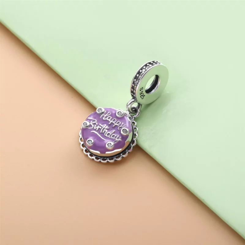 (afbeelding voor) PANDORA Pink Birthday Cake Hangende Bedel 798888C01 - Bekijken 2