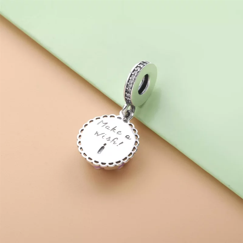 (afbeelding voor) PANDORA Pink Birthday Cake Hangende Bedel 798888C01 - Bekijken 3