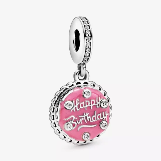 (afbeelding voor) PANDORA Pink Birthday Cake Hangende Bedel 798888C01