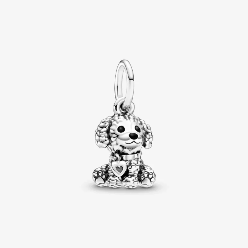 (afbeelding voor) PANDORA Poedel Puppy Hangende Bedel 798871C01