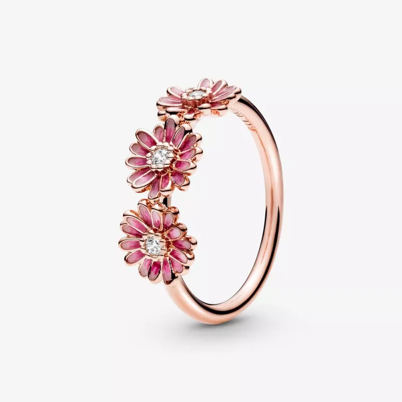 (afbeelding voor) PANDORA Roze Madeliefjes Trio Ring 188792C01