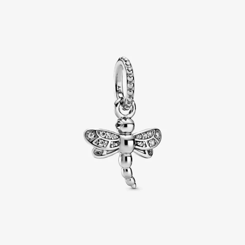 (afbeelding voor) PANDORA Sprankelende Libel 14K Roségoud Hanger 388803C02