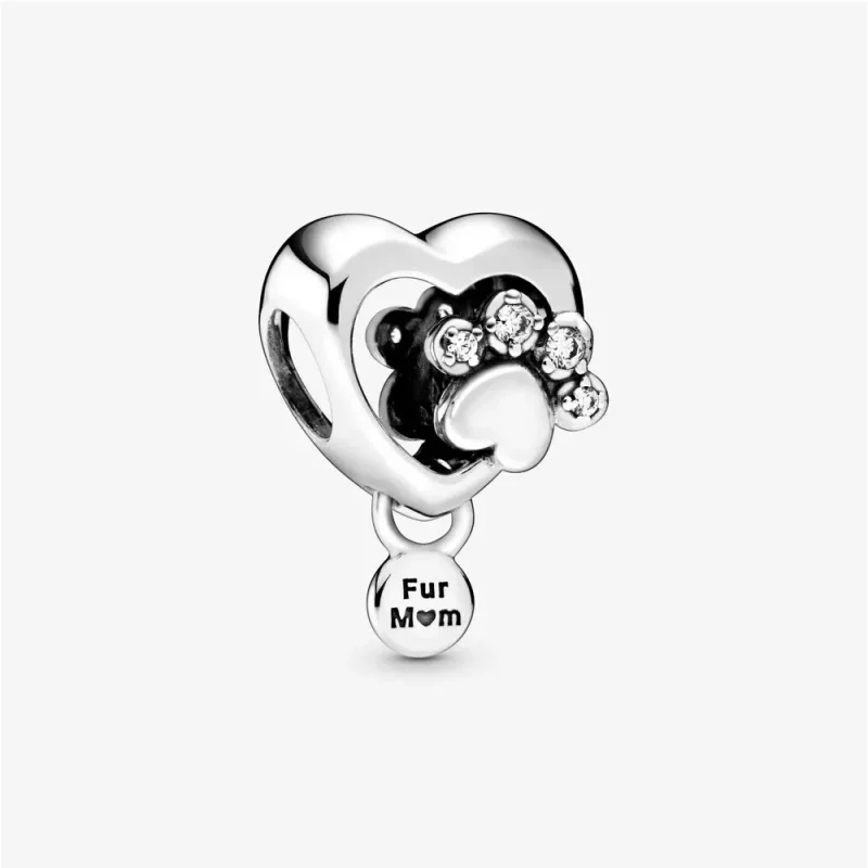 (afbeelding voor) PANDORA Sprankelende Pootafdruk & Hart Bedel 798873C01