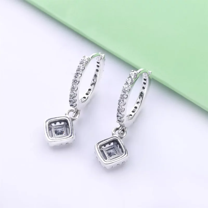 (afbeelding voor) PANDORA Square Sparkle Oorringen 298503C01 - Bekijken 2
