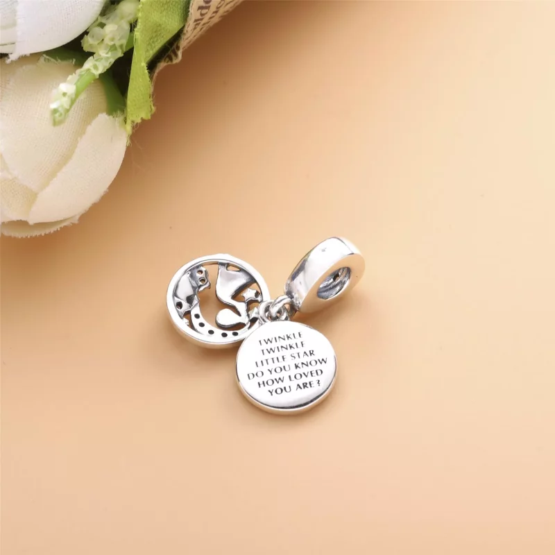 (afbeelding voor) PANDORA Stork & Twinkling Stars Hangende Bedel 798895C01 - Bekijken 4