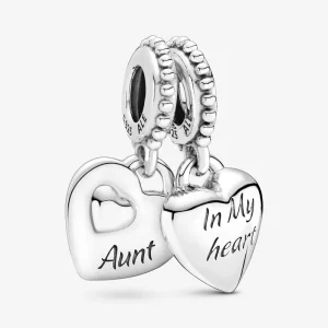 (afbeelding voor) PANDORA Aunt & Niece Split Heart Hangende Bedel - 799188C00