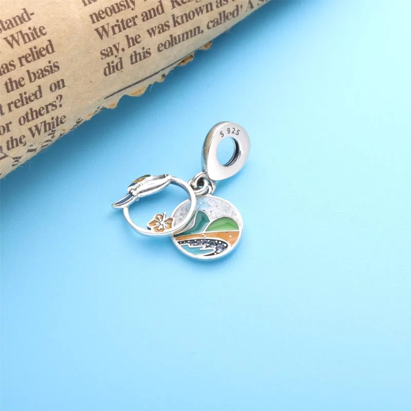 (afbeelding voor) PANDORA Brazilië Strand Papegaai Hangende Bedel - 798919C01 - Bekijken 3