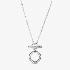 (afbeelding voor) PANDORA Dubbele Ring T-Balk Halsketting - 399039C01
