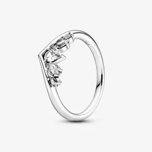 (afbeelding voor) PANDORA Glinsterende Peer & Marquise Wishbone-ring - 199109C01