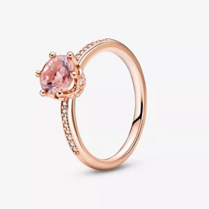 (afbeelding voor) Paarse Glinsterende Kroon Solitaire ring 188289c01