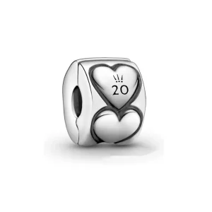 (afbeelding voor) PANDORA Pandora 2020 Limited Edition Harten Clip Bedel - 799006C00
