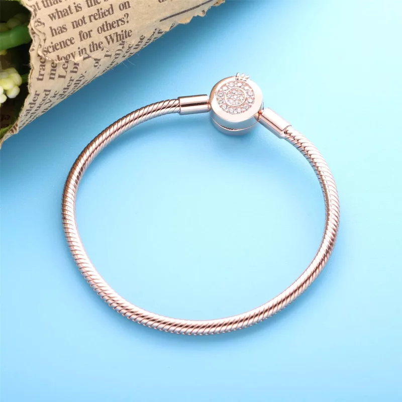(afbeelding voor) Pandora Moments Sprankelende Crown O Snake Chain Armband - 589046C01 - Bekijken 2