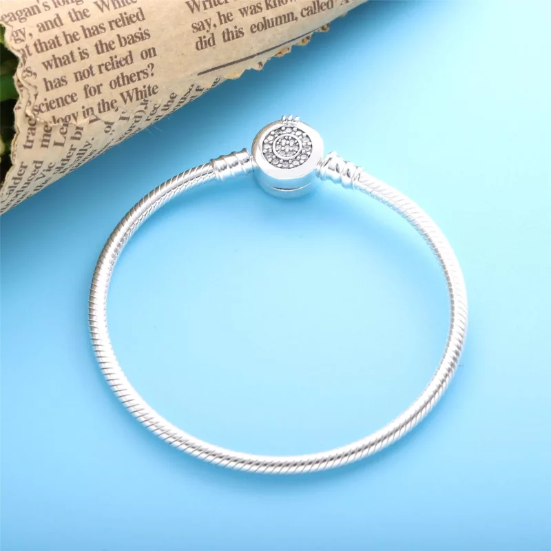 (afbeelding voor) Pandora Moments Sprankelende Crown O Snake Chain Armband - 599046C01 - Bekijken 2