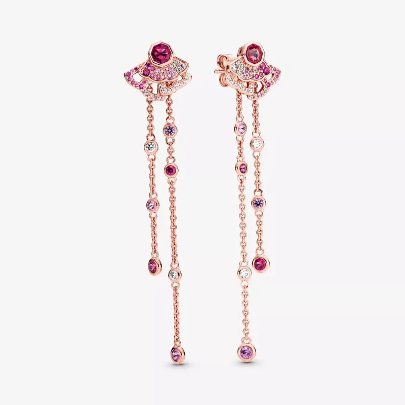 (afbeelding voor) PANDORA Pink Fan Oorknopjes - 288190C01