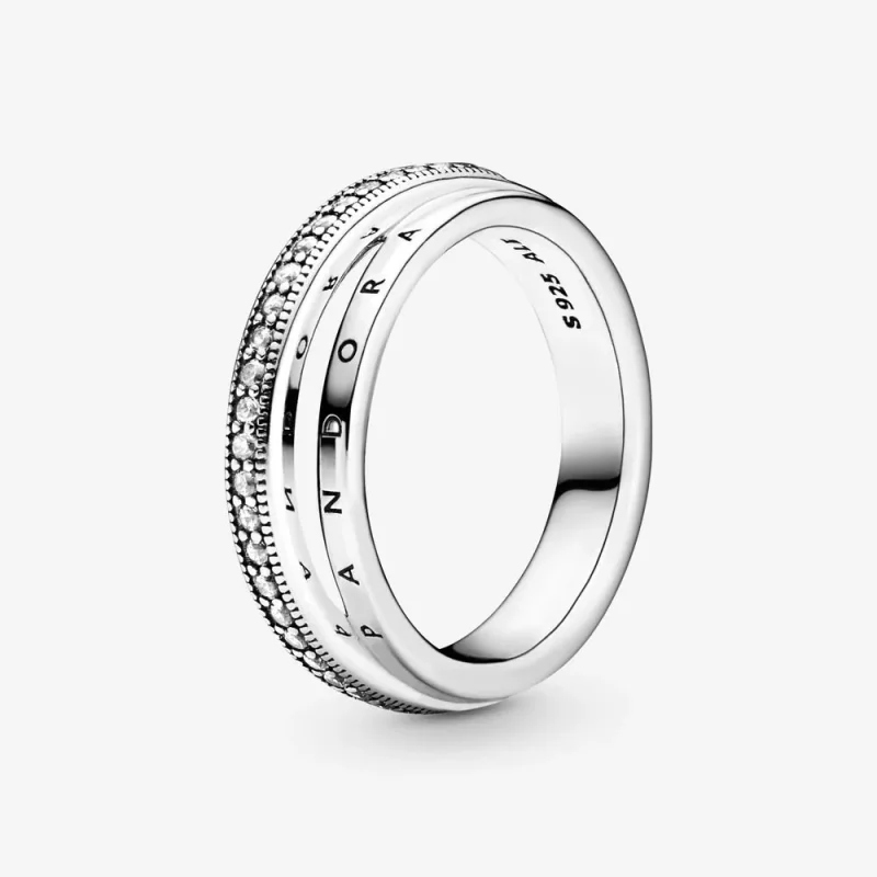 (afbeelding voor) Pavé ring Met Drie Banden 199040c01