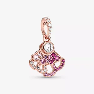 (afbeelding voor) PANDORA Pink Fan Oorhangers - 788147C01