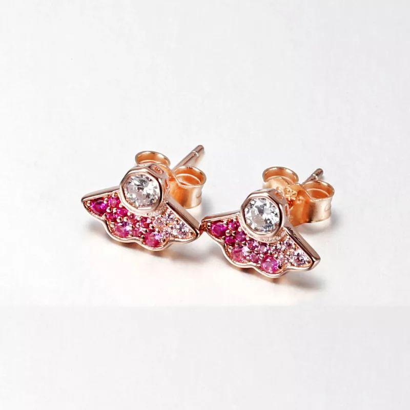 (afbeelding voor) PANDORA Pink Fan Pattern Spacer Clip Bedel - 288194C01 - Bekijken 2