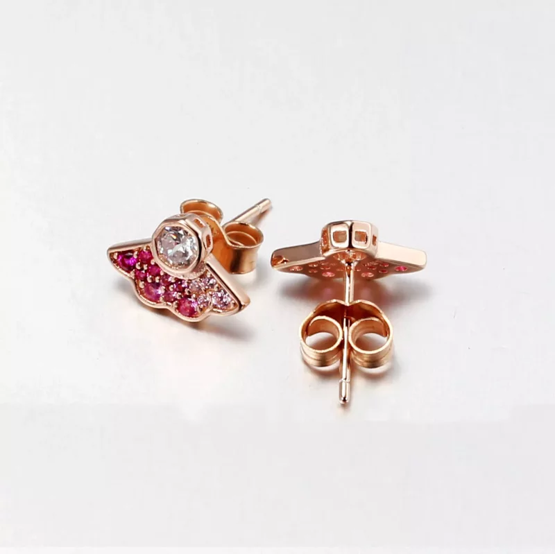 (afbeelding voor) PANDORA Pink Fan Pattern Spacer Clip Bedel - 288194C01 - Bekijken 3