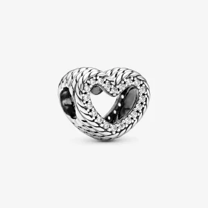 (afbeelding voor) PANDORA Slangenpatroon Opengewerkt Hart-hanger - 799100C01