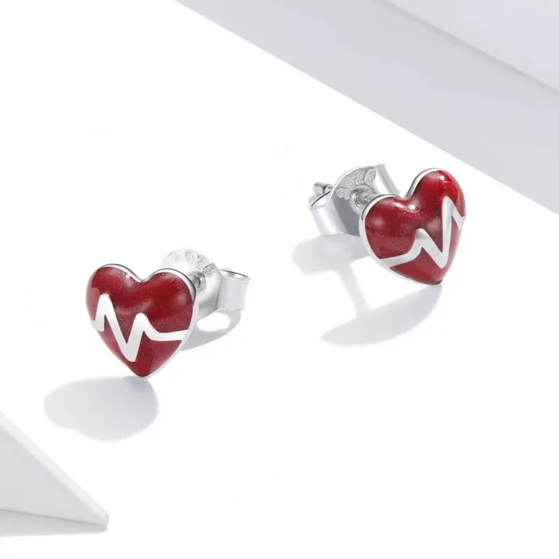 (afbeelding voor) Pandora Style Angel In White Love Heartbeat oorknopjes Oorknopjes - SCE968 - Bekijken 2