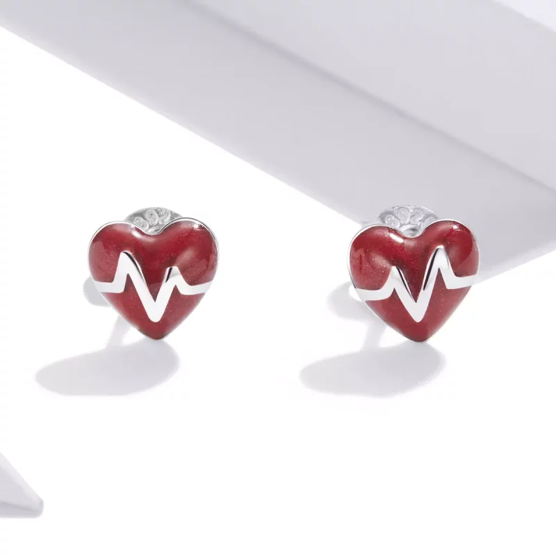 (afbeelding voor) Pandora Style Angel In White Love Heartbeat oorknopjes Oorknopjes - SCE968 - Bekijken 4
