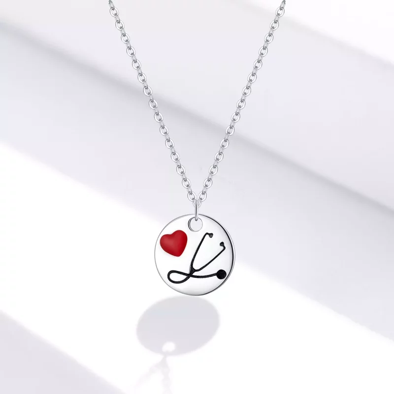 (afbeelding voor) Pandora Style Engel In Witte Liefde Stethoscoop Hanger Ketting Chain Ketting - S - Bekijken 5