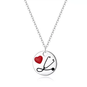 (afbeelding voor) Pandora Style Engel In Witte Liefde Stethoscoop Hanger Ketting Chain Ketting - SCN426