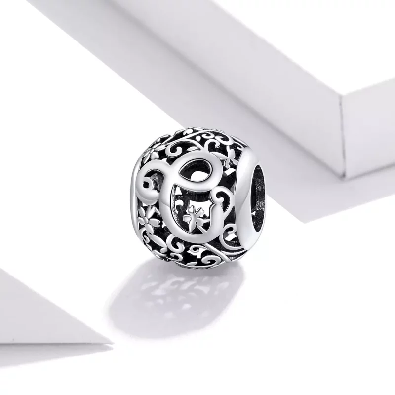 (afbeelding voor) Pandora Style Opengewerkte Bloem Letter C Bedel - SCC1444-C - Bekijken 2