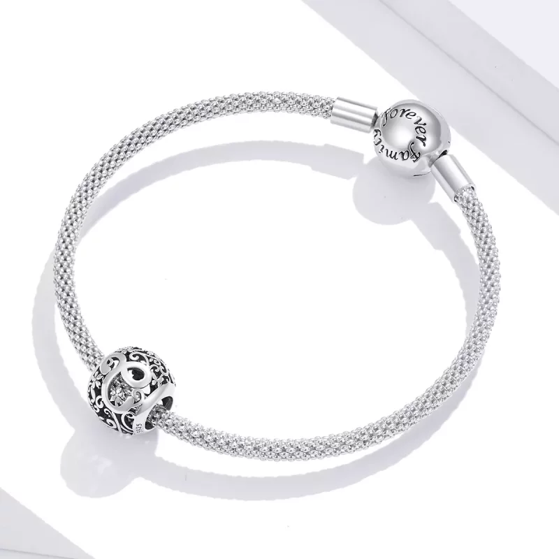 (afbeelding voor) Pandora Style Opengewerkte Bloem Letter C Bedel - SCC1444-C - Bekijken 3