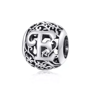 Pandora Style Opengewerkte Bloem Letter E Bedel - SCC1444-E (afbeelding voor) Pandora Style Opengewerkte Bloem Letter E Bedel - SCC1444-E